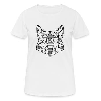 Origami Wolf - Frauen T-Shirt atmungsaktiv - Weiß - Vorne - AI Model Female 172 dark (172cm)