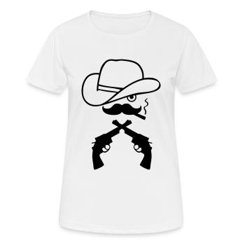 cowboy - Women's Breathable T-Shirt - white - Front - AI Model Female 172 dark (172cm)