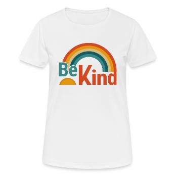 be kind - Women's Breathable T-Shirt - white - Front - AI Model Female 172 dark (172cm)
