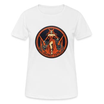 La balade de Mephisto » - T-shirt respirant Femme - blanc - Devant - AI Model Female 172 dark (172cm)