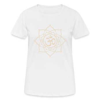 lotus - T-shirt respirant Femme - blanc - Devant - AI Model Female 172 dark (172cm)