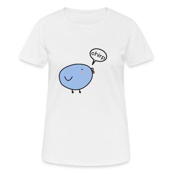 Chirp Vogel Comic - Frauen T-Shirt atmungsaktiv - Weiß - Vorne - AI Model Female 172 dark (172cm)