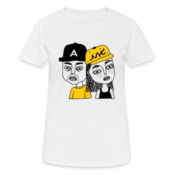 garçon et fille - T-shirt respirant Femme - blanc - Devant - AI Model Female 172 dark (172cm)