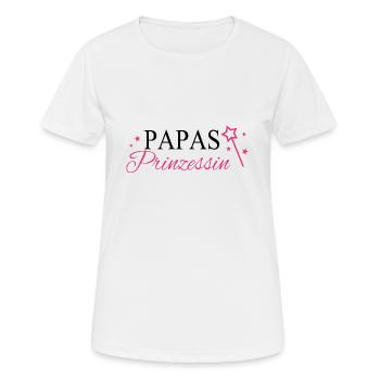 Papas Prinzessin - Frauen T-Shirt atmungsaktiv - Weiß - Vorne - AI Model Female 172 dark (172cm)