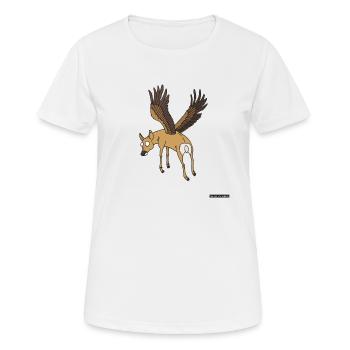 fliegende Hirsche - Frauen T-Shirt atmungsaktiv - Weiß - Vorne - AI Model Female 172 dark (172cm)