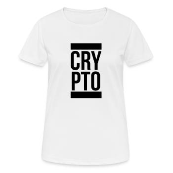 Crypto Devise Hodler Blockchain crypto cadeau - T-shirt respirant Femme - blanc - Devant - AI Model Female 172 dark (172cm)