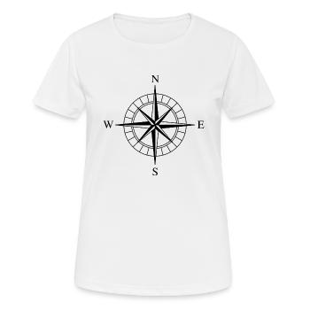 compass - Women's Breathable T-Shirt - white - Front - AI Model Female 172 dark (172cm)