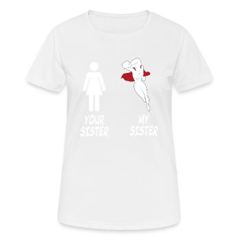 VOTRE SŒUR - MA SŒUR - Comparaison - T-shirt respirant Femme - blanc - Devant - AI Model Female 172 dark (172cm)