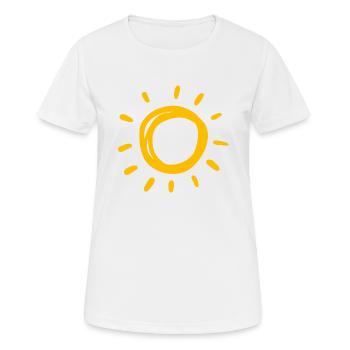 Sonne 2 - Frauen T-Shirt atmungsaktiv - Weiß - Vorne - AI Model Female 172 dark (172cm)