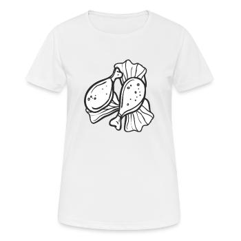 Grill Hähnchen - Frauen T-Shirt atmungsaktiv - Weiß - Vorne - AI Model Female 172 dark (172cm)