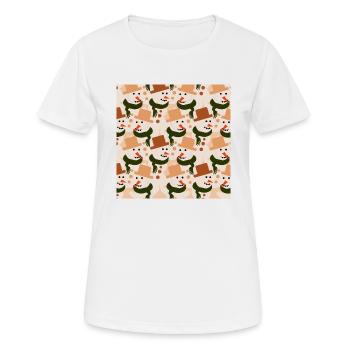 Bonhommes - T-shirt respirant Femme - blanc - Devant - AI Model Female 172 dark (172cm)