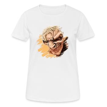 Krampus Percht Devil 2322 - T-shirt respirant Femme - blanc - Devant - AI Model Female 172 dark (172cm)