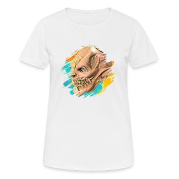 Krampus Percht Devil 2319 - T-shirt respirant Femme - blanc - Devant - AI Model Female 172 dark (172cm)