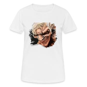 Krampus Percht Devil 2325 - T-shirt respirant Femme - blanc - Devant - AI Model Female 172 dark (172cm)