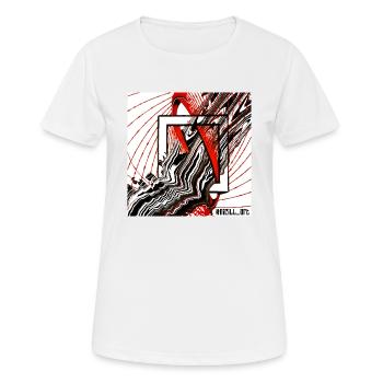 Frame flow - Frauen T-Shirt atmungsaktiv - Weiß - Vorne - AI Model Female 172 dark (172cm)