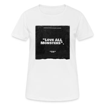 Love ALL Monsters Logo D35239SGPÖ338 - Women's Breathable T-Shirt - white - Front - AI Model Female 172 dark (172cm)