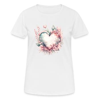 Herz für unendliche Liebe und Zuneigung - Frauen T-Shirt atmungsaktiv - Weiß - Vorne - AI Model Female 172 dark (172cm)