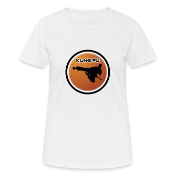 Kung fu - T-shirt respirant Femme - blanc - Devant - AI Model Female 172 dark (172cm)