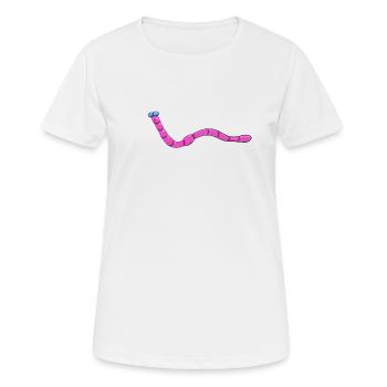 Wurmi der Wurm - Frauen T-Shirt atmungsaktiv - Weiß - Vorne - AI Model Female 172 dark (172cm)