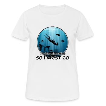 Freediver sea turtle fish - Women's Breathable T-Shirt - white - Front - AI Model Female 172 dark (172cm)