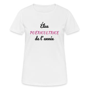 Nursery Nurse Kinderpflegerin Puéricultrice Baby - Women's Breathable T-Shirt - white - Front - AI Model Female 172 dark (172cm)