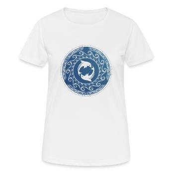 Delfine Zwillinge - Frauen T-Shirt atmungsaktiv - Weiß - Vorne - AI Model Female 172 dark (172cm)