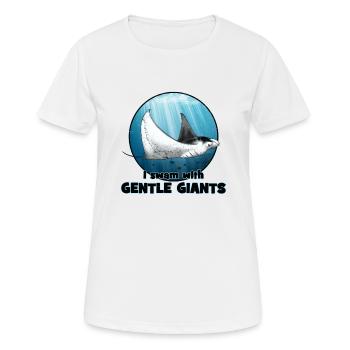 manta ray - Women's Breathable T-Shirt - white - Front - AI Model Female 172 dark (172cm)