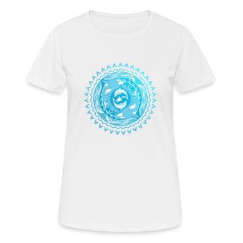 Orca Delfin Schildkröte - Frauen T-Shirt atmungsaktiv - Weiß - Vorne - AI Model Female 172 dark (172cm)