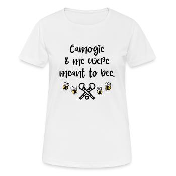 Camogie & ich sollten sein - Frauen T-Shirt atmungsaktiv - Weiß - Vorne - AI Model Female 172 dark (172cm)