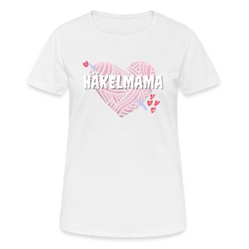 Häkelmama! Häkeln Mutter rosa Herz rot pink Mama - Frauen T-Shirt atmungsaktiv - Weiß - Vorne - AI Model Female 172 dark (172cm)