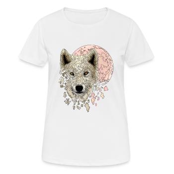 Wolf white - Women's Breathable T-Shirt - white - Front - AI Model Female 172 dark (172cm)