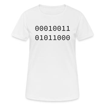 1988 Binär - Frauen T-Shirt atmungsaktiv - Weiß - Vorne - AI Model Female 172 dark (172cm)