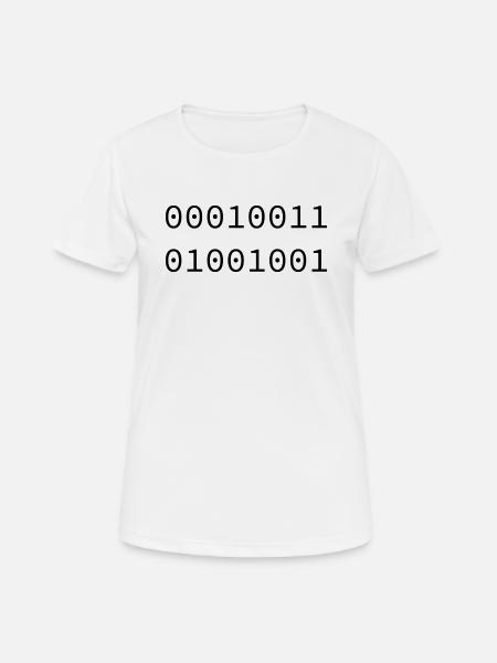 1973 Binär - Frauen T-Shirt atmungsaktiv - Weiß