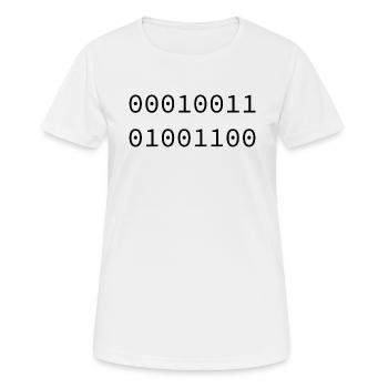 1976 Binaire - T-shirt respirant Femme - blanc - Devant - AI Model Female 172 dark (172cm)