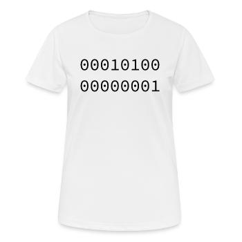 2001 Binaire - T-shirt respirant Femme - blanc - Devant - AI Model Female 172 dark (172cm)