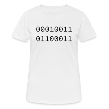 1999 Binaire - T-shirt respirant Femme - blanc - Devant - AI Model Female 172 dark (172cm)