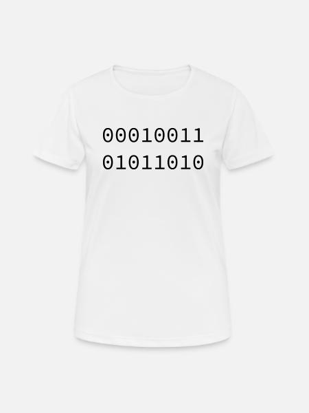 1990 Binär - Frauen T-Shirt atmungsaktiv - Weiß