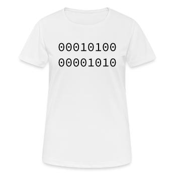2010 Binary - Women's Breathable T-Shirt - white - Front - AI Model Female 172 dark (172cm)