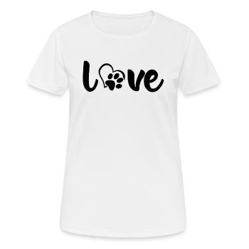 Citation de chien - T-shirt respirant Femme - blanc - Devant - AI Model Female 172 dark (172cm)