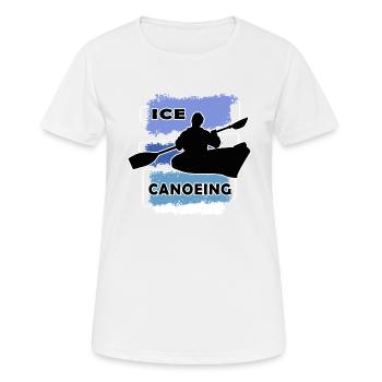 ice canoeing ice canoeists ice canoe - Women's Breathable T-Shirt - white - Front - AI Model Female 172 dark (172cm)