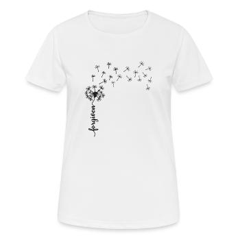 Vergebenes Löwenzahn-Design - Frauen T-Shirt atmungsaktiv - Weiß - Vorne - AI Model Female 172 dark (172cm)