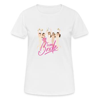 Team bride - Frauen T-Shirt atmungsaktiv - Weiß - Vorne - AI Model Female 172 dark (172cm)
