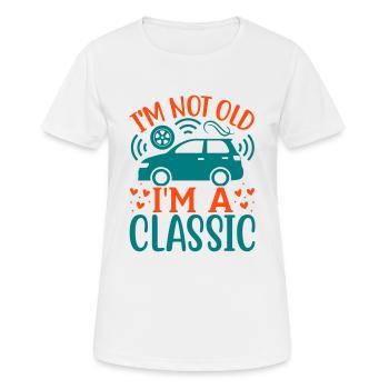 Je ne suis pas vieux, je suis un classique - T-shirt respirant Femme - blanc - Devant - AI Model Female 172 dark (172cm)