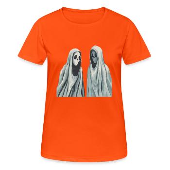 Silent Spectres - Women's Breathable T-Shirt - neon orange - Front - AI Model Female 172 dark (172cm)