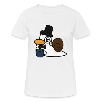 Schnente Monokel-Teezeit - Frauen T-Shirt atmungsaktiv - Weiß - Vorne - AI Model Female 172 dark (172cm)
