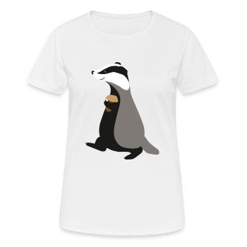 Dachs - Frauen T-Shirt atmungsaktiv - Weiß - Vorne - AI Model Female 172 dark (172cm)