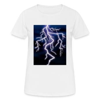 Blitz - Frauen T-Shirt atmungsaktiv - Weiß - Vorne - AI Model Female 172 dark (172cm)