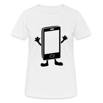 Handy human - Frauen T-Shirt atmungsaktiv - Weiß - Vorne - AI Model Female 172 dark (172cm)