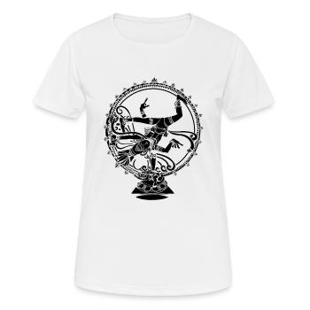 Shiva Hip-Hop - T-shirt respirant Femme - blanc - Devant - AI Model Female 172 dark (172cm)