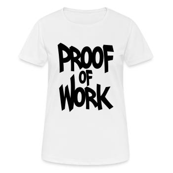 Proof of work - Women's Breathable T-Shirt - white - Front - AI Model Female 172 dark (172cm)